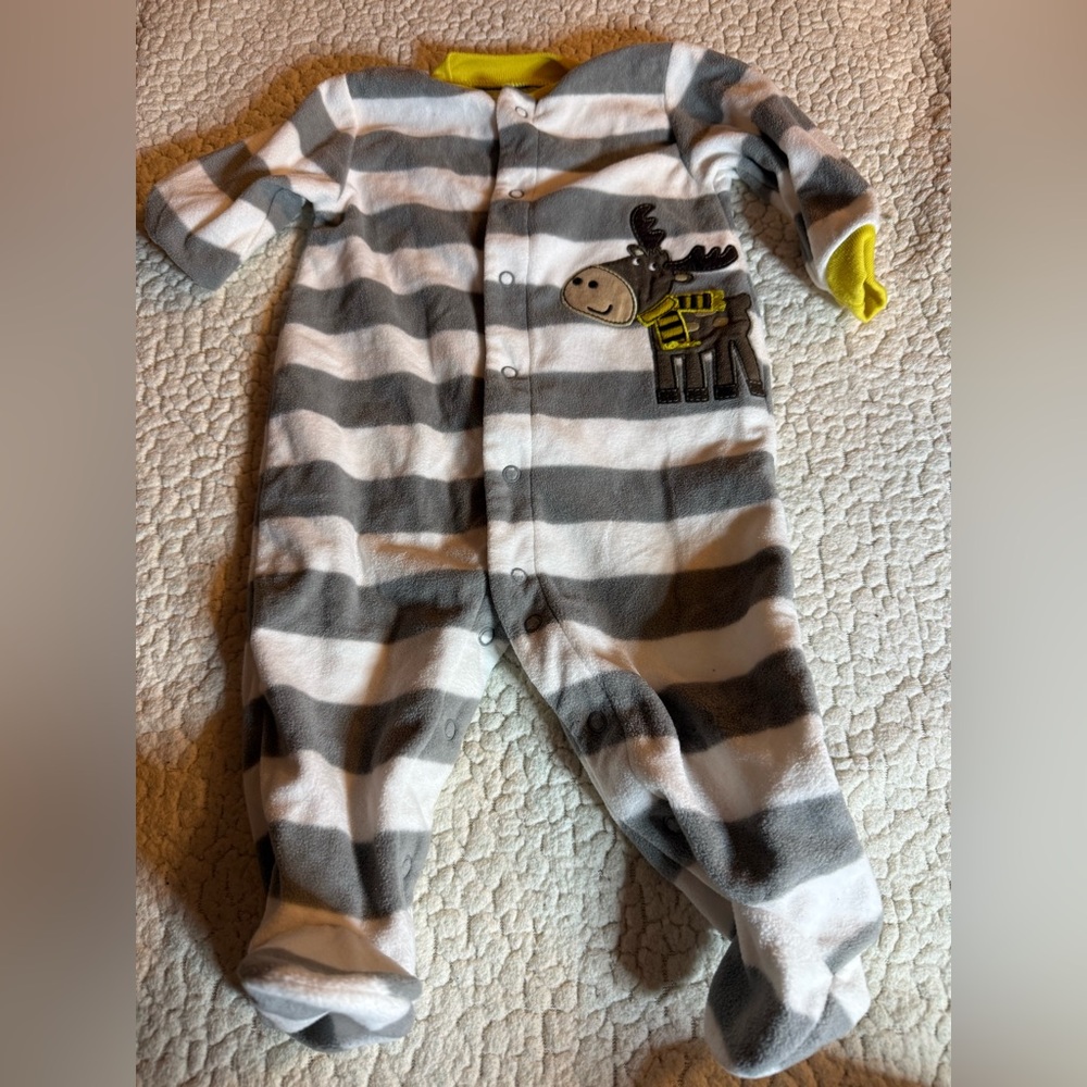 Carters Baby Boy Winter Pajamas Stripes
